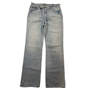 Apt. 9 Mens Light Wash Straight Leg Denim Jeans Blue 36x34 100% Cotton